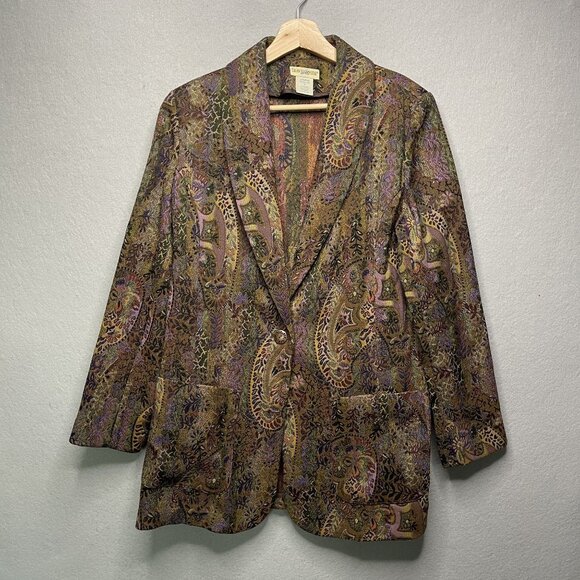 TravelSmith Jackets & Blazers - TravelSmith Womens Paisley Blazer Jacket Medium Mulitcolor